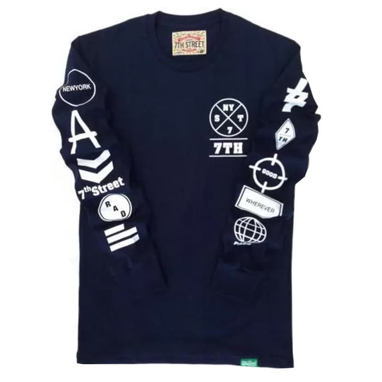 7th Street T_Shirt Long Sleeve_ Sweater Fashion _Navy Blue_